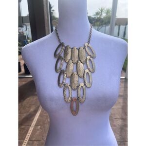 Chico's Hammered Gold Metal Necklace